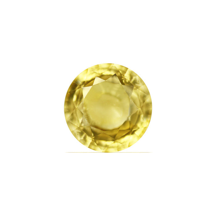 Yellow Sapphire Round GIA Certified Untreated 6.48 cts.