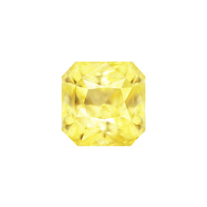 Yellow Sapphire Emerald Cut  GIA Certified Untreated 3.34 cts.