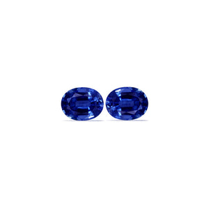 BLUE SAPPHIRE GIA Certified Untreated 4.85 cttw. Oval Matched Pair