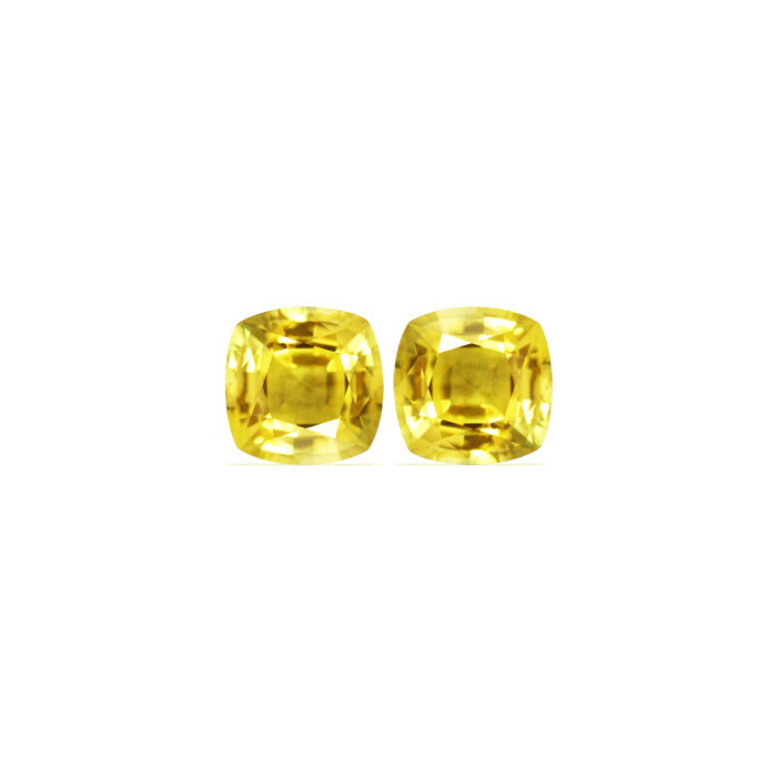 Yellow Sapphire Cushion Matched Pair 2.75 cttw.