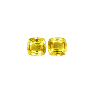 Yellow Sapphire Cushion Matched Pair 2.75 cttw.