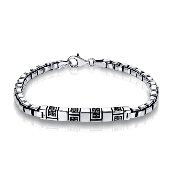 Finish Box Link w Black  ID Bracelet