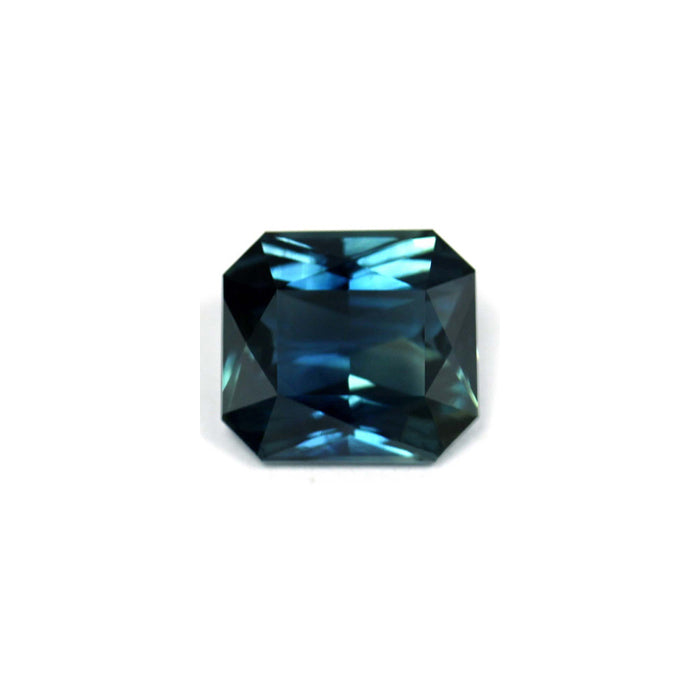 GREEN SAPPHIRE Emerald  Cut GIA Certified Untreated 6.14 cts.