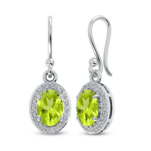 Green Peridot Earring