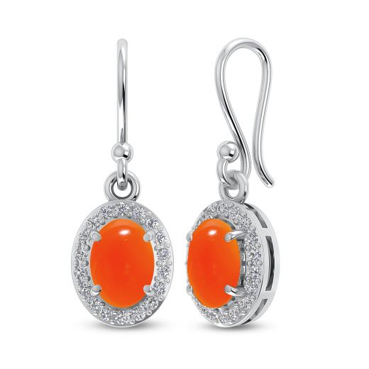 Orange Carnelian Earring