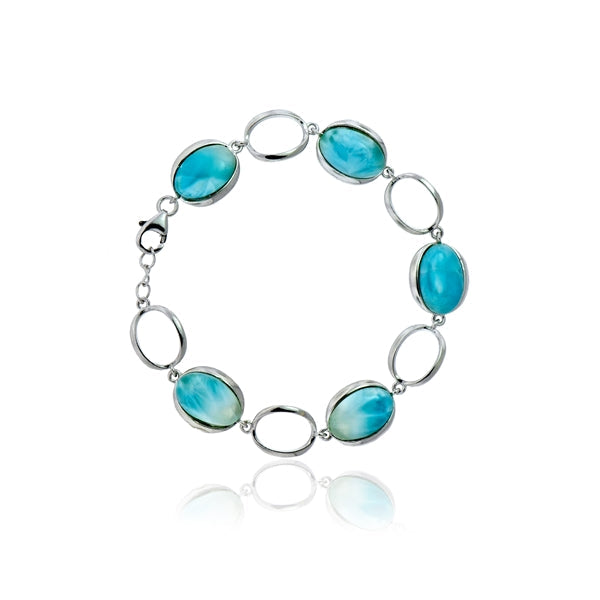 Oval Larimar Bracelet