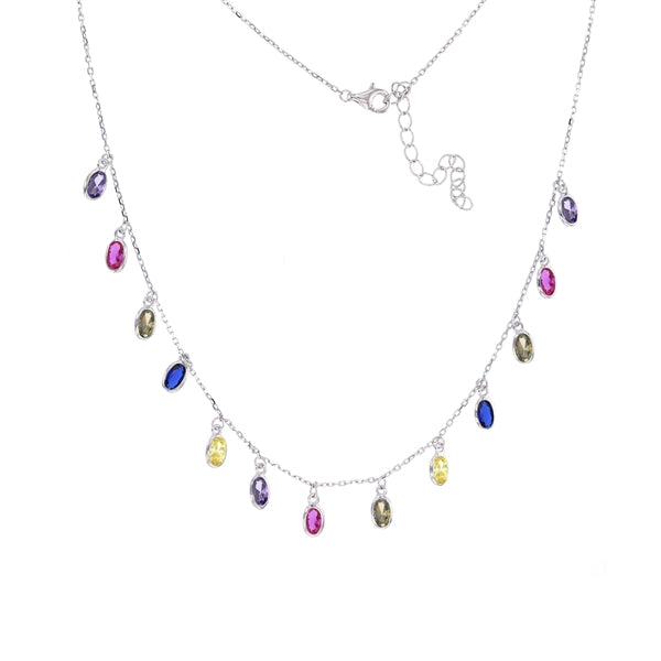 Oval Multi Color Necklace