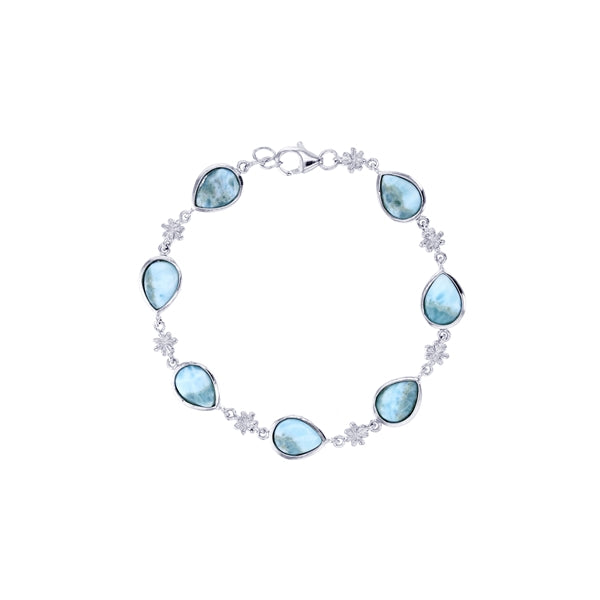 Pear Larimar Bracelet
