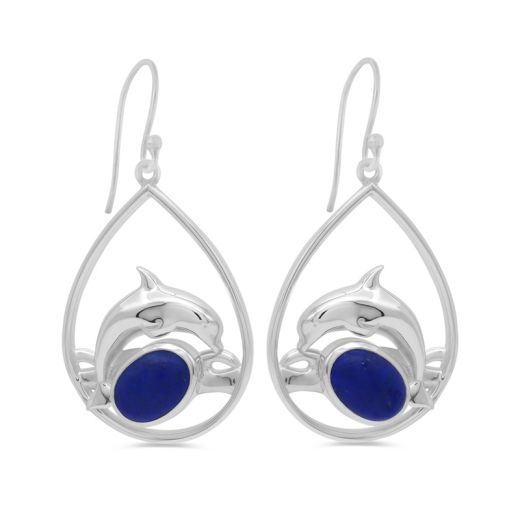 Penguin Lapis Earring