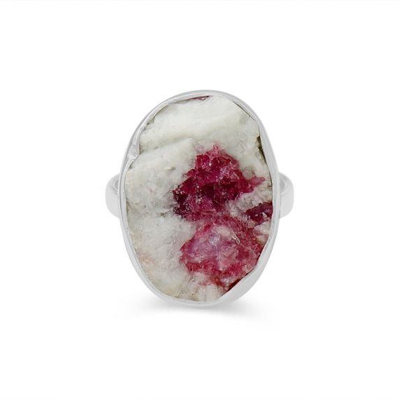 Pink Tourmaline Rough Ring