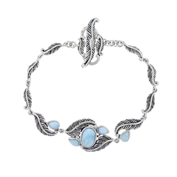 Larimar  Leaves Bracelet