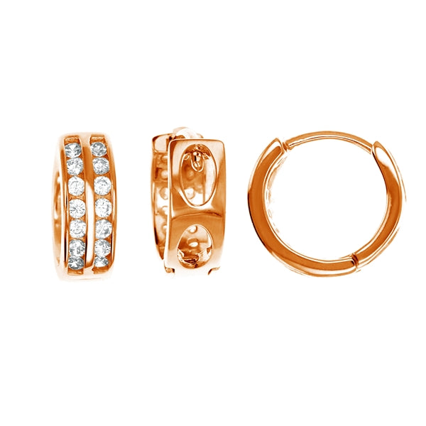 Huggie Rose Gold Plated Earring