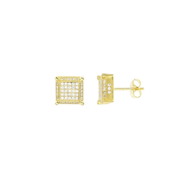 Square Gold Stud Earring