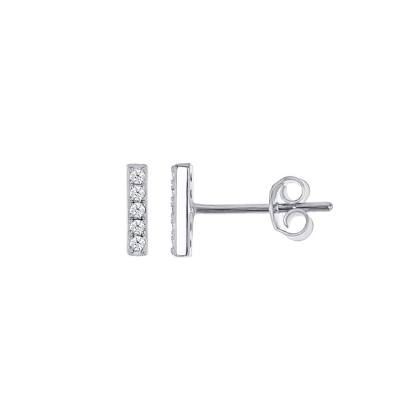 Linear Bar Clear Earring