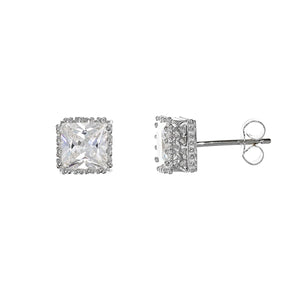 Square Crown Stud Earring