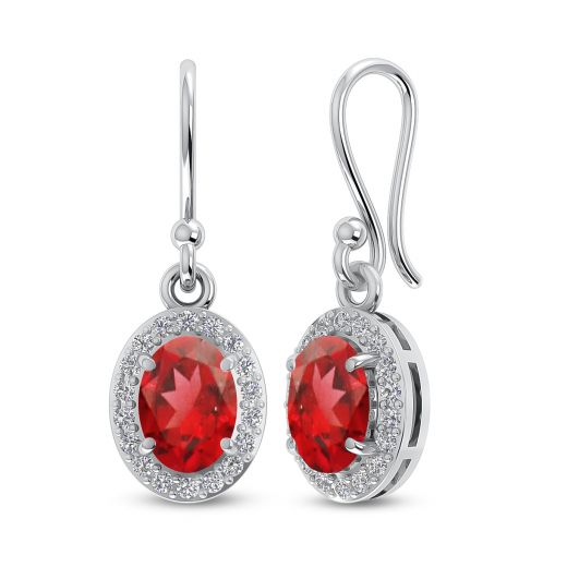 Red Garnet Earring