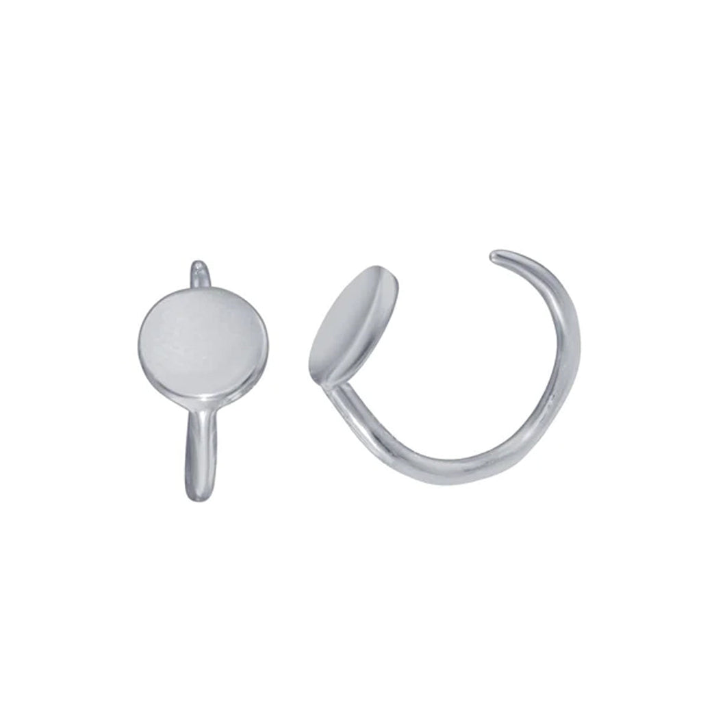 Plated Disc Hoop Earrings