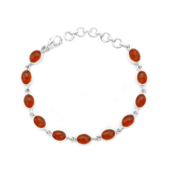 Simple Garnet Hessonite Bracelet