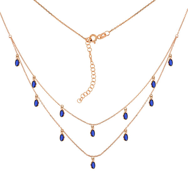 Sapphire Double Stranded Necklace