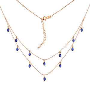 Sapphire Double Stranded Necklace