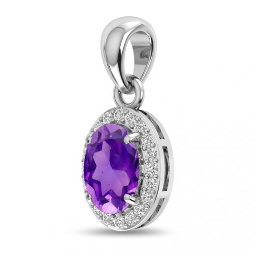 Crown Amethyst Pendant
