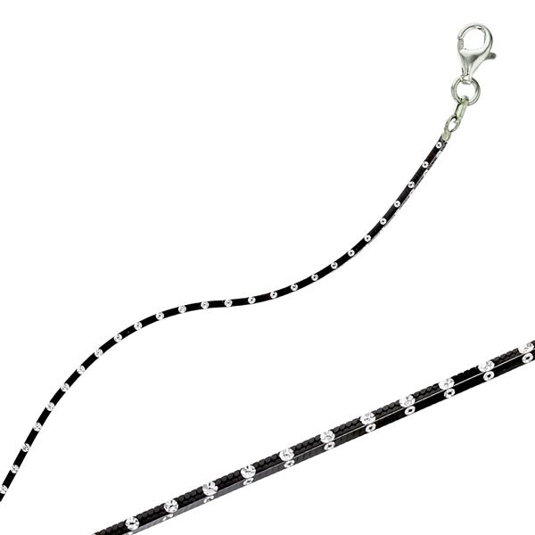 Silver Black & White Snake Anklet