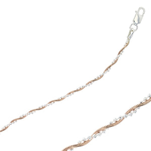 Silver Diamond Bead Rose Gold